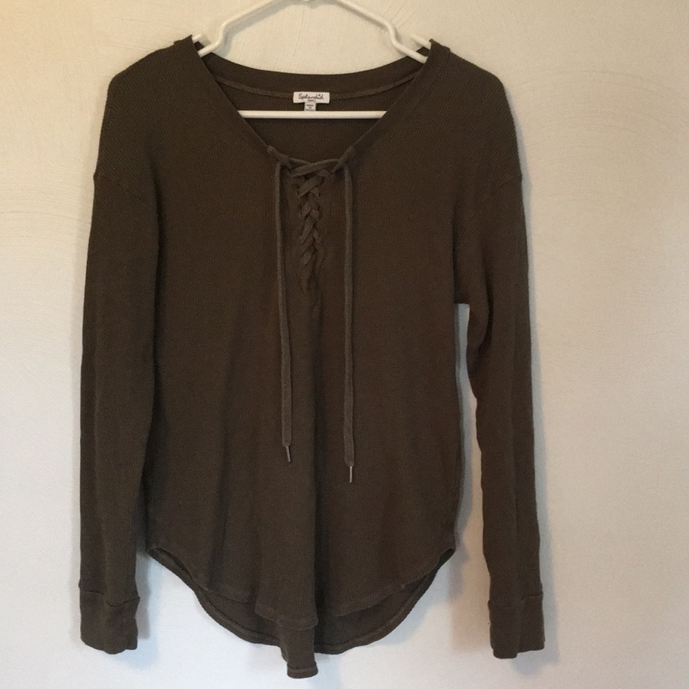 Splendid Brand Olive Green Thermal Longsleeve